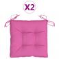 Preview: Stuhlkissen 2 Stk. Rosa 40x40x7 cm Stoff