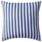 Preview: Gartenkissen 2 Stk. Streifenmuster 45 x 45 cm Marineblau