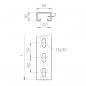 Preview: Bettermann MS5030P2000FT Profilschiene, gelocht, 2000x50x30mm, Stahl, tauchfeuerverzinkt (1121464)