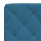 Preview: Bettgestell mit Kopfteil Blau 140x190 cm Samt