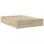 Preview: Bettgestell mit Schubladen Sonoma-Eiche 135x190cm Holzwerkstoff