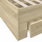 Preview: Bettgestell mit Schubladen Sonoma-Eiche 135x190cm Holzwerkstoff