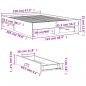 Preview: Bettgestell mit Schubladen Räuchereiche 120x200cm Holzwerkstoff