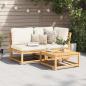 Preview: 2-tlg. Garten-Lounge-Set mit Kissen Massivholz Akazie