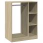 Preview: Kleiderschrank Schwarz 77x48x102 cm Holzwerkstoff