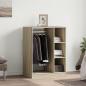 Preview: Kleiderschrank Schwarz 77x48x102 cm Holzwerkstoff