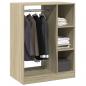 Preview: Kleiderschrank Schwarz 77x48x102 cm Holzwerkstoff