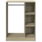 Preview: Kleiderschrank Schwarz 77x48x102 cm Holzwerkstoff