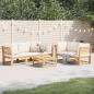 Preview: ARDEBO.de - 6-tlg. Garten-Lounge-Set mit Kissen Massivholz Akazie