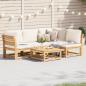 Preview: ARDEBO.de - 5-tlg. Garten-Lounge-Set mit Kissen Massivholz Akazie