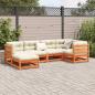 Preview: 6-tlg. Garten-Sofagarnitur Wachsbraun Massivholz Kiefer