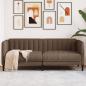 Preview: ARDEBO.de - 2-Sitzer Sofa Braun Kunstleder Wildleder-Optik