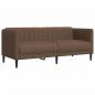 Preview: 2-Sitzer Sofa Braun Kunstleder Wildleder-Optik