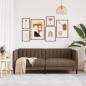 Preview: 2-Sitzer Sofa Braun Kunstleder Wildleder-Optik