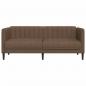 Preview: 2-Sitzer Sofa Braun Kunstleder Wildleder-Optik