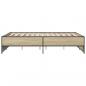 Preview: Bettgestell Sonoma-Eiche 135x190 cm Holzwerkstoff und Metall