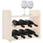 Preview: Weinregal mit Oberplatte 43x25x37 cm Massivholz Kiefer