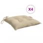 Preview: ARDEBO.de - Palettenkissen 4 Stk. Beige 50x50x7 cm Oxford-Gewebe