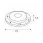 Preview: SLV SMALL PLOT LED-Modul Bodeneinbauleuchte, edelstahl, 3W, 3000K, CRI80, 180° (1006171)