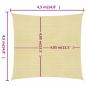 Preview: Sonnensegel 160 g/m² Beige 4,5x4,5 m HDPE