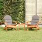 Preview: ARDEBO.de - 3-tlg. Garten-Lounge-Set Adirondack Massivholz Akazie