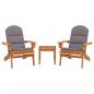 Preview: 3-tlg. Garten-Lounge-Set Adirondack Massivholz Akazie