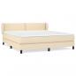 Preview: Boxspringbett mit Matratze Creme 160x200 cm Stoff