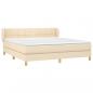 Preview: Boxspringbett mit Matratze Creme 160x200 cm Stoff