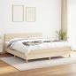 Preview: ARDEBO.de - Boxspringbett mit Matratze Creme 160x200 cm Stoff