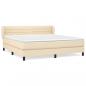 Preview: Boxspringbett mit Matratze Creme 160x200 cm Stoff