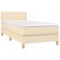 Preview: Boxspringbett mit Matratze Creme 80x200 cm Stoff