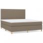 Preview: Boxspringbett mit Matratze Taupe 160x200 cm Stoff