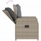 Preview: 9-tlg. Garten-Essgruppe mit Kissen Hellgrau Poly Rattan