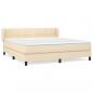 Preview: Boxspringbett mit Matratze Creme 160x200 cm Stoff