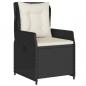 Preview: 3-tlg. Bistro-Set mit Kissen Schwarz Poly Rattan