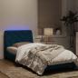 Preview: Bettgestell mit LED-Leuchten Blau 90x200 cm Samt