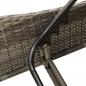 Preview: Sonnenliege mit Auflagen Grau 114x205x73 cm Poly Rattan