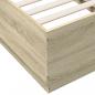 Preview: Bettgestell mit LED Sonoma-Eiche 75x190 cm Holzwerkstoff