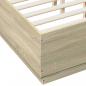 Preview: Bettgestell mit LED Sonoma-Eiche 135x190 cm Holzwerkstoff