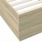 Preview: Bettgestell Sonoma-Eiche 90x200 cm Holzwerkstoff