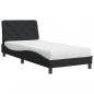 Preview: Bett mit Matratze Schwarz 90x190 cm Samt