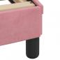 Preview: Bett mit Matratze Rosa 100x200 cm Samt