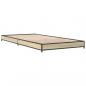 Preview: Bettgestell Sonoma-Eiche 75x190 cm Holzwerkstoff und Metall