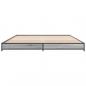 Preview: Bettgestell Grau Sonoma 135x190 cm Holzwerkstoff und Metall