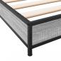 Preview: Bettgestell Grau Sonoma 135x190 cm Holzwerkstoff und Metall