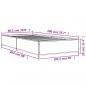 Preview: Bettgestell Sonoma-Eiche 100x200 cm Holzwerkstoff und Metall