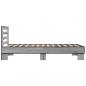 Preview: Bettgestell Grau Sonoma 90x200 cm Holzwerkstoff und Metall