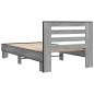 Preview: Bettgestell Grau Sonoma 90x200 cm Holzwerkstoff und Metall