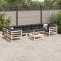 Preview: 8-tlg. Garten-Sofagarnitur mit Kissen Massivholz Kiefer