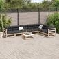 Preview: 8-tlg. Garten-Sofagarnitur mit Kissen Massivholz Kiefer